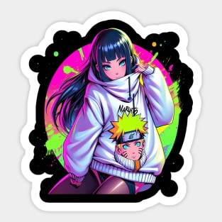 Hinata with Naruto's Sweater Picture Sticker